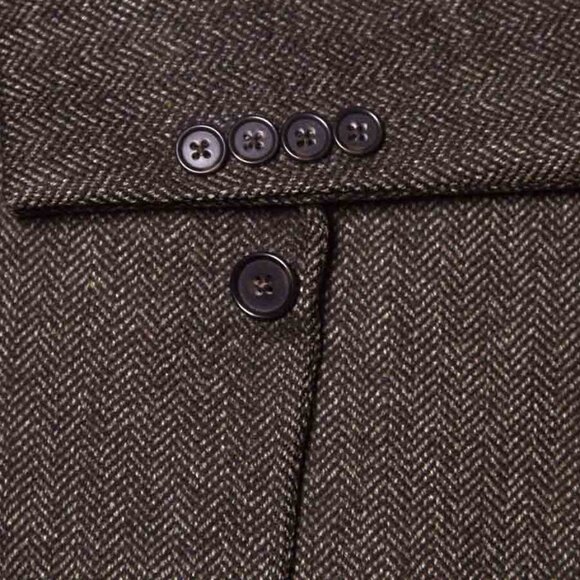 Brooks Brothers Blazer Herringbone Lanificio di Pray Italy Wool Cashmere 46R - Picture 5 of 5